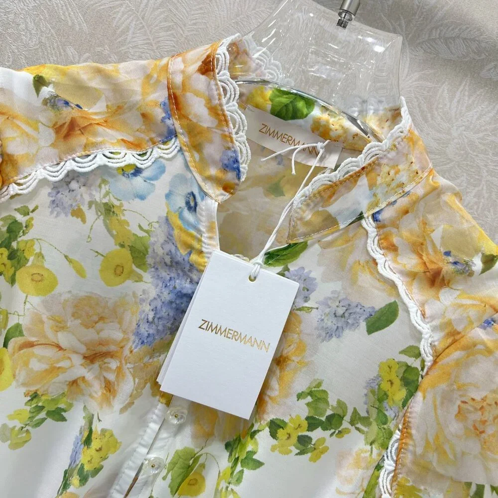 ✨Zimmermann floral plunge dress - Picture 3 of 8